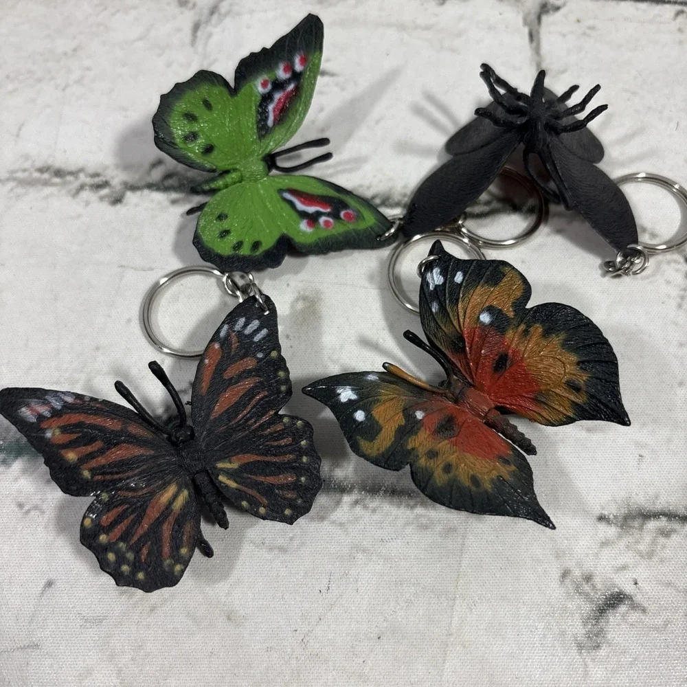 Butterfly‎ Keychains Lot Of 12 Lightweight Figural Stuffers Favors
